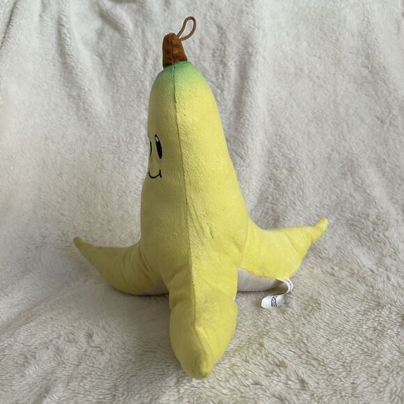 Nintendo Mario Kart Banana Peel Plush 11” Stuffed Toy Basic Fun Yellow - Picture 2 of 7
